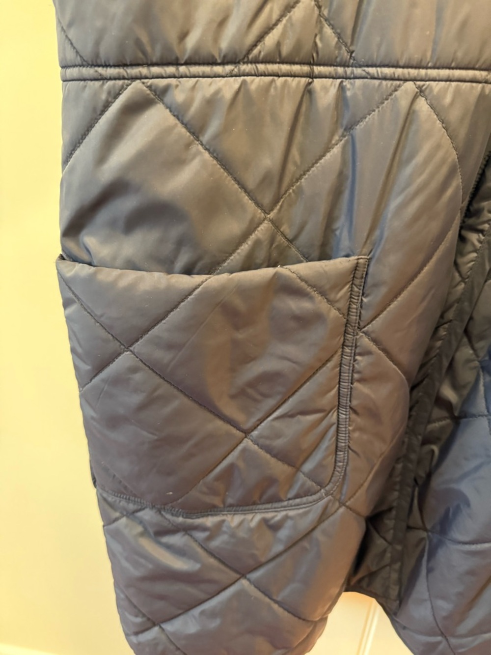 Masai Copenhagen Diamond-Quilted Longline Puffer Jacket in Navy - Picture 6 of 10